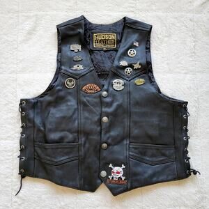 Hudson Leather Mens Vintage 2005 Sturgis Harley Davidson